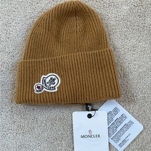 Moncler Inspired Tan Knit Beanie